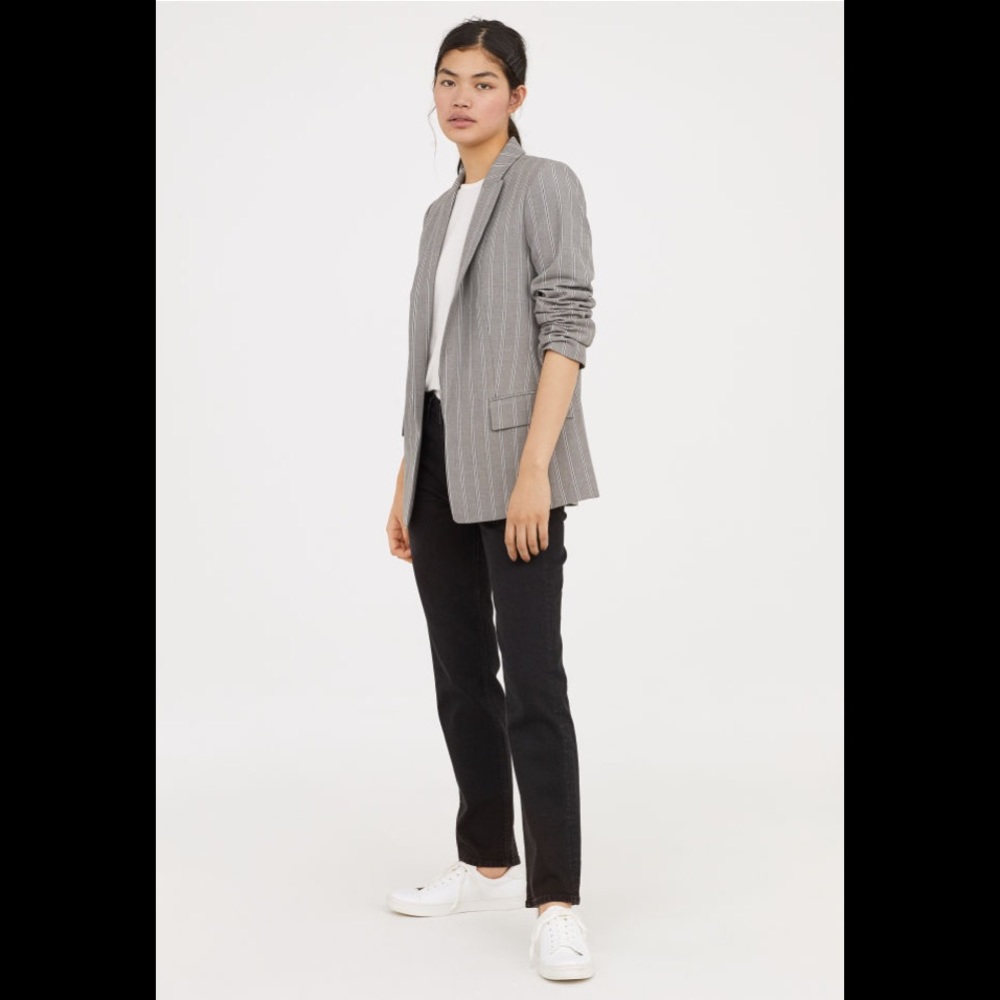 H&M Straight Cut Striped Blazer
